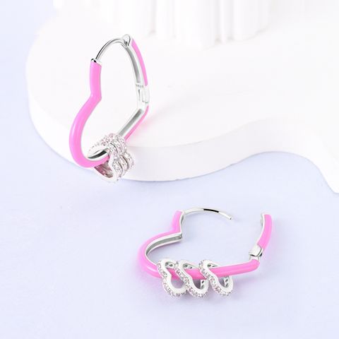 Barbie Pink Heart Multi-Hoop Earrings