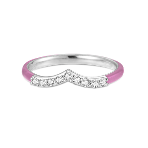 Anneau de couronne de couleur rose