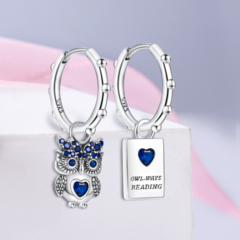 Owl and Book Earrings