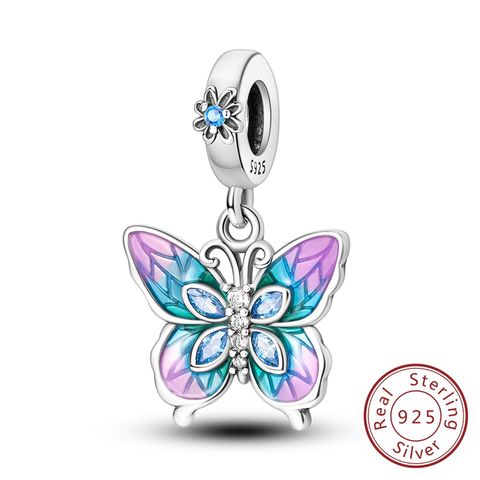Blue Purple Butterfly Bead