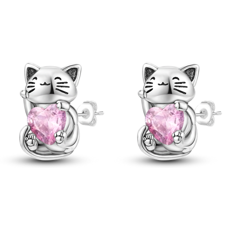 Süße Katze Ohrstecker