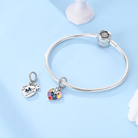 Colorful Jigsaw Puzzle Charms Bead