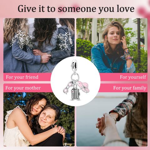 Mula Noël européen, breloque en argent sterling 925, à monter soi-même, valise, lunettes de soleil, pare-soleil, pendentif compatible avec bracelet pour femmes, bijoux