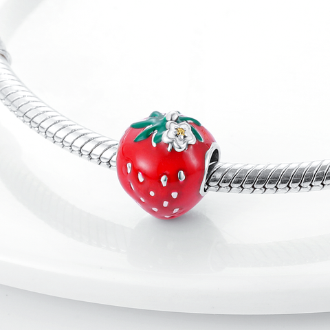 Erdbeer-Charms-Perlen