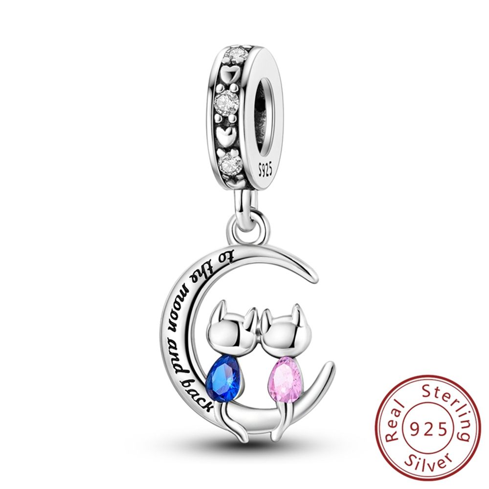 Moon and Cat Charm
