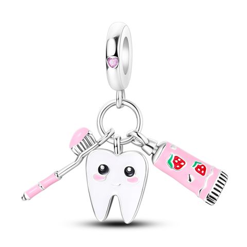 Strawberry Toothpaste Toothbrush Pendant