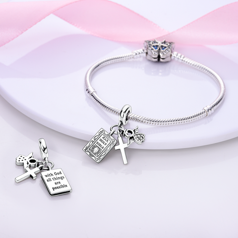 Bible and Cross Dangle