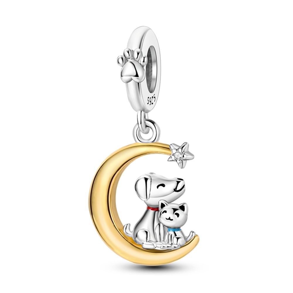 Star and Moon Cat and Dog Charms