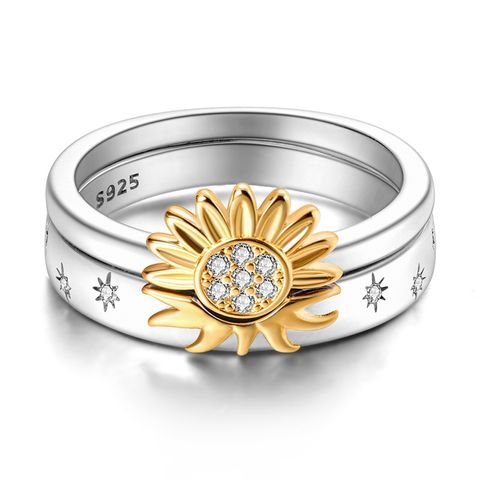 Anillo con combinación de girasol y sol