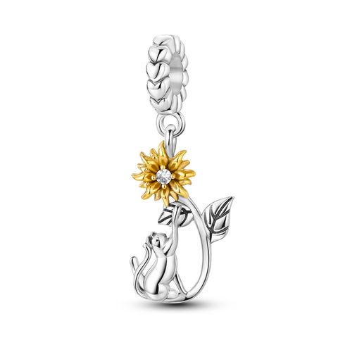 Cat Sunflower Pendant