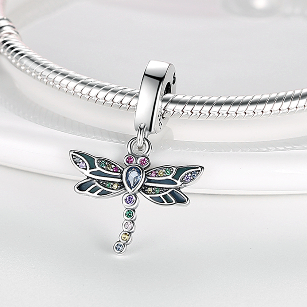 Colorful Dragonfly Charm Beads