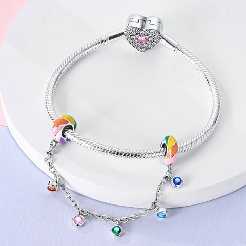 Colorful Gemstone Safety Chain