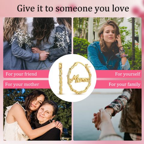 MULA 925 Plata de Ley de 925 Estilo de Oro Pendientes de Aro de Mamá, 25 mm Joyas Femeninas Elegantes Regalo Para Ella