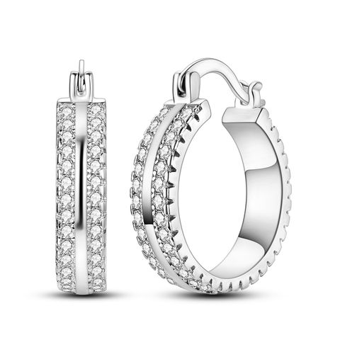 Sparkling Double Row Pavé Earrings