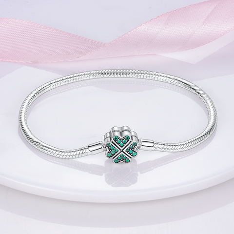 Klee-Armband aus grünem Zirkonium