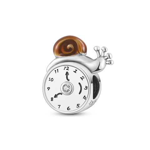 Snail Clock Charm Beads