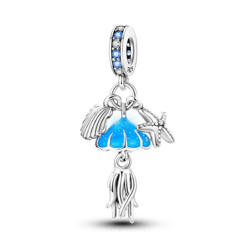 Mula Noël européen en argent sterling 925, pendentif DIY en méduse luminescente, convient aux bracelets pour bijoux féminins