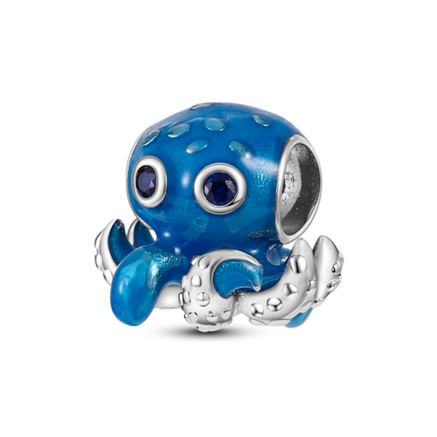 Blue Color Octopus Charms Beads