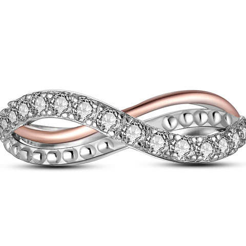 Bagues avec symbole éternel en zircon incrusté