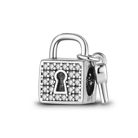 Schlüssel- und Schloss-Charm-Perlen