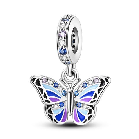 Ice Blue Butterfly Pendant