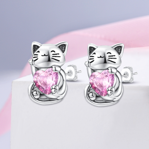 Süße Katze Ohrstecker