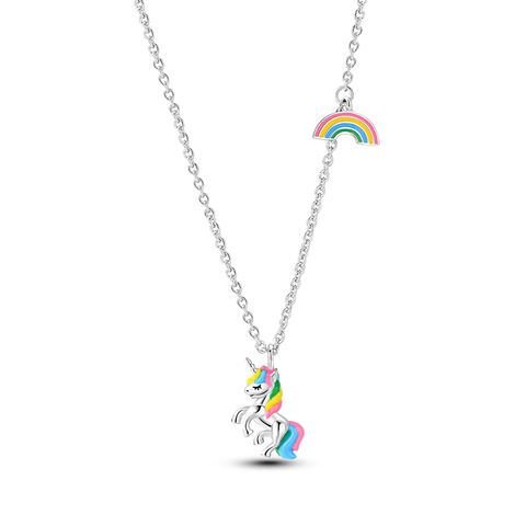 Regenbogen-Einhorn-Halskette
