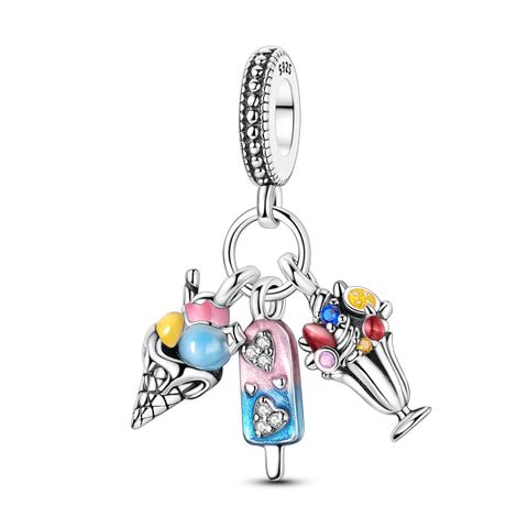 Mula Noël européen en argent sterling 925, breloque DIY pour collier estival et dessert, convient aux bracelets pour femmes, bijoux