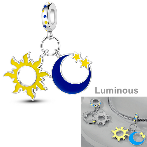 Luminous Sun Moon Pendant