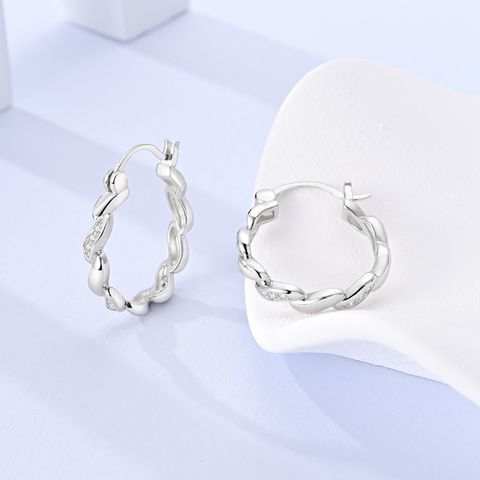 Sparkling Twisted Rope Earrings