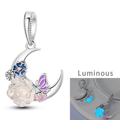 Color Changing Rose Moon Charm