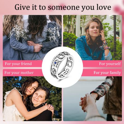 MULA 925 Plata de ley de 925, Anillo de trébol de plata de 925 para mujeres, Hipoalergénico, Hueco brillante de herradura y ojo malo, Regalos de cumpleaños, Día de San Valentín para ella Talla 9