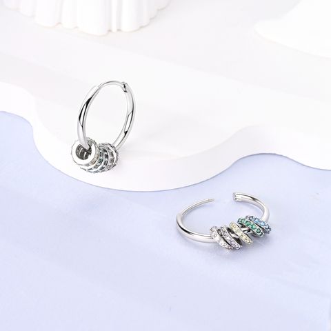 ブライトボディカラージルコニア5個フープピアス