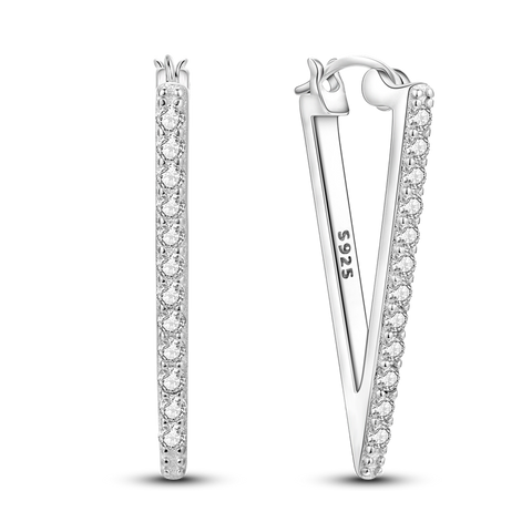 Sparkle Pave Triangle Earrings