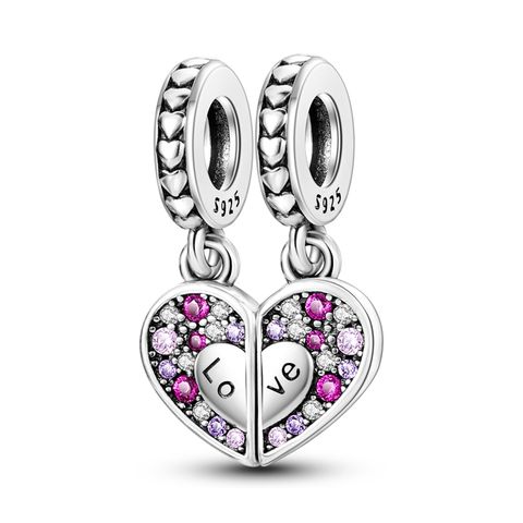Colgante de corazón ensamblado de madre e hija