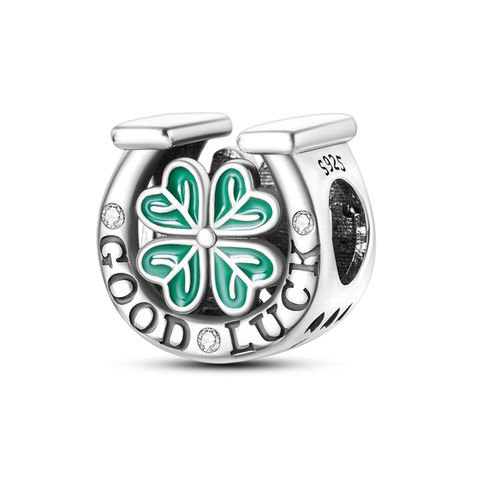 Horseshoe Four-leaf Clover Bead