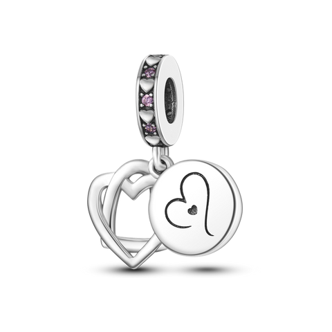 Double Heart Roud Shape Pendants