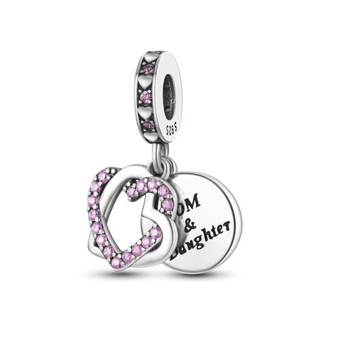 Double Heart Roud Shape Pendants