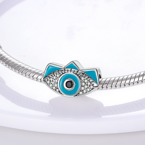 Perles d'oeil de diable bleu