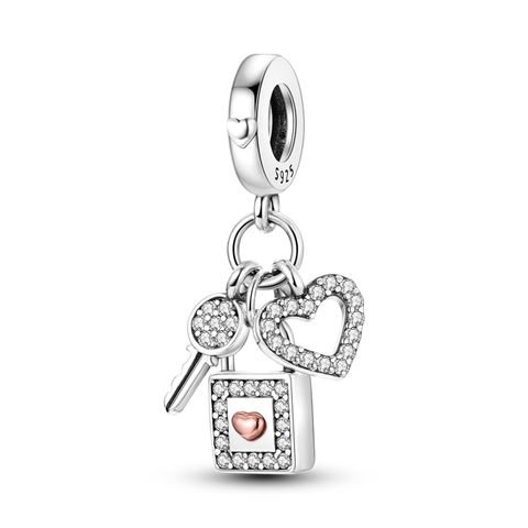 Key and Lock Heart Pendant