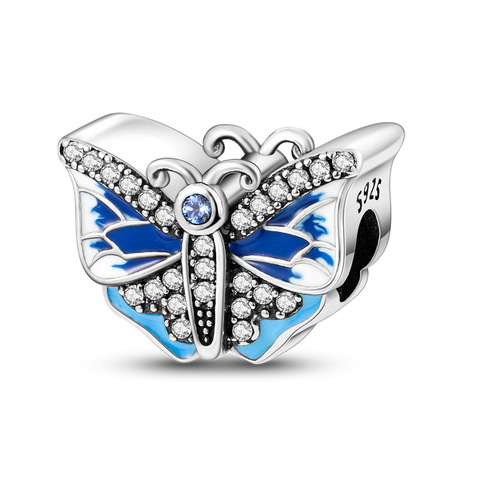 Perles Charmes Papillon Violet