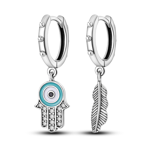 Devil's Eye And Feather Earring