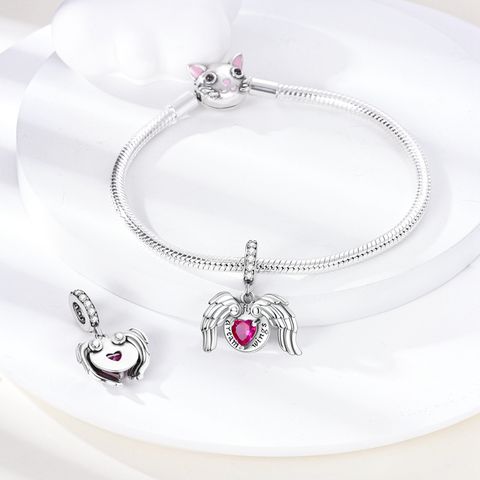 Heart Shape Wing Charm Beads