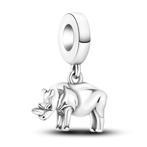 Silver Color Rhino Pendant