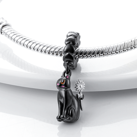 Black Cat And Cat Teaser Dangle