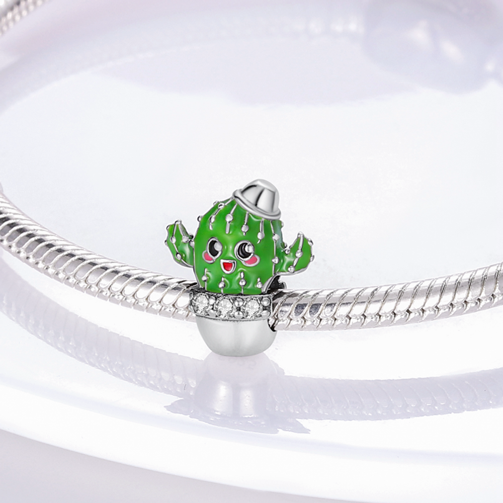 Lovely Cactus Potted Charms Beads