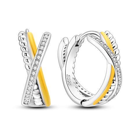 Brilliant Two-Tone Pave Earrings