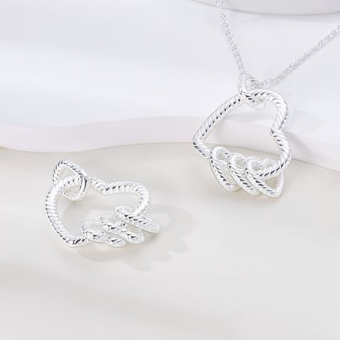 Snake Multi-Hoop Heart Necklace