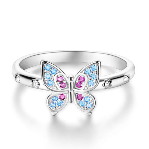 Anillo Flor Mariposa