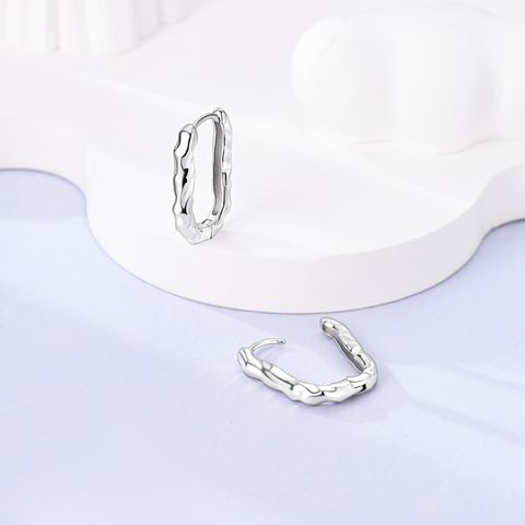 Liquefied Metal U-shaped Earrings